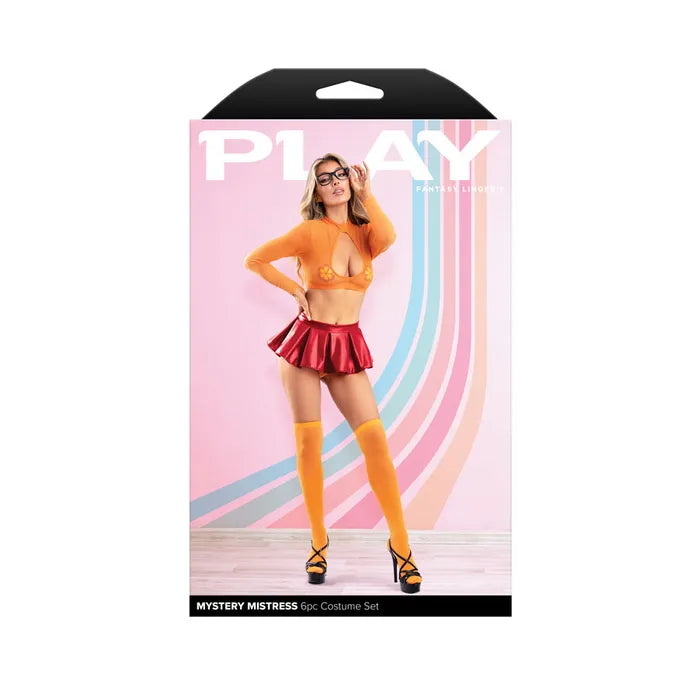 PLAY MYSTERY MISTRESS Costume M / L Orange / Red Fantasy Lingerie