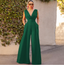 V neck High Waist Wide Leg Jumpsuit for Women (One Piece)