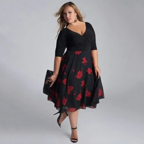 Women's Floral Patchwork Dress