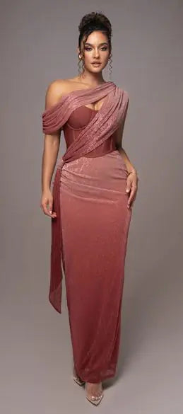 Women's Draped Maxi Dress