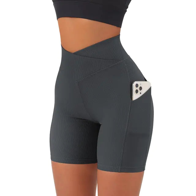 Women's High Waist Workout Seamless Fitness Yoga Shorts