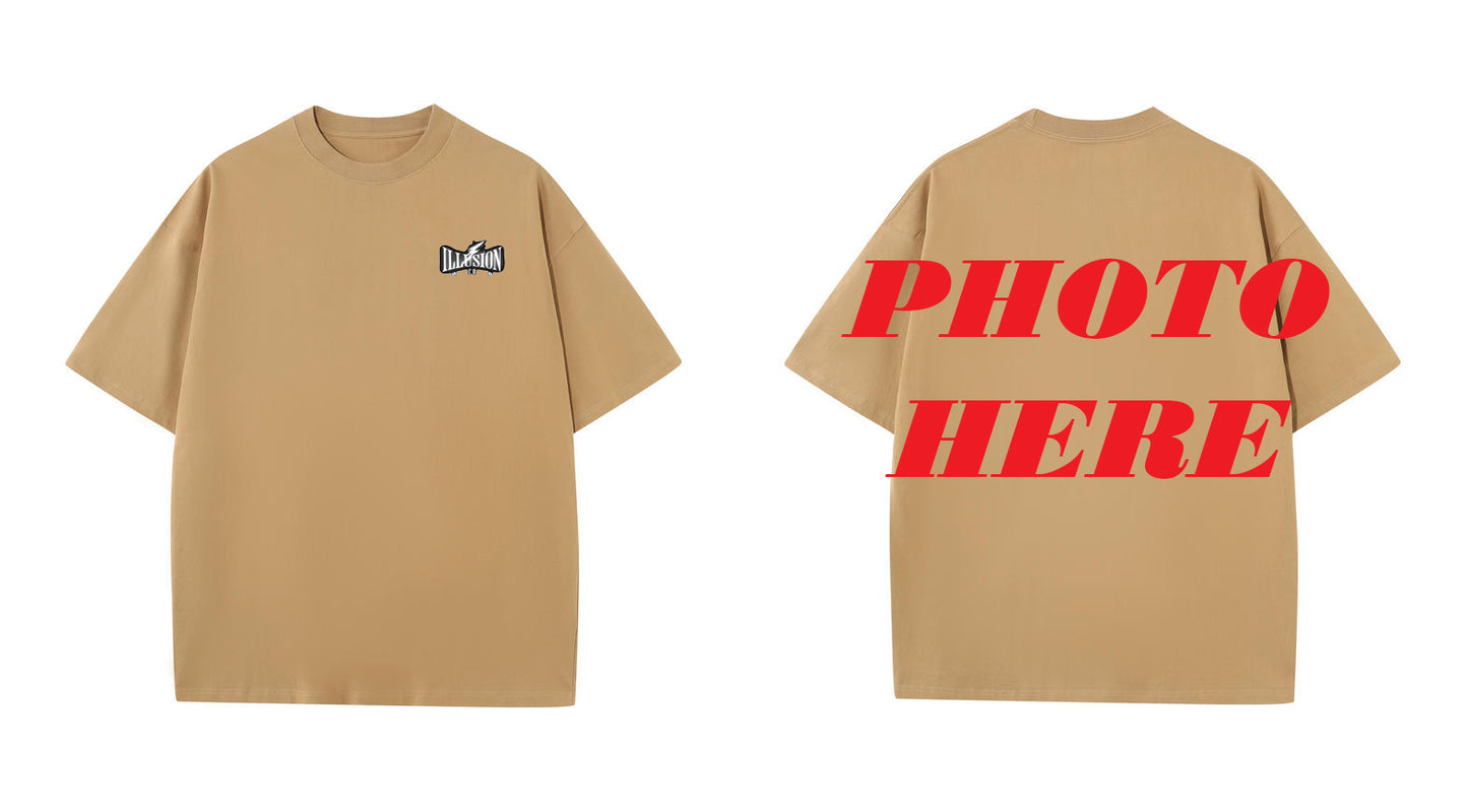 Custom Back With ILLUSION CO Classic Front Logo T-shirt