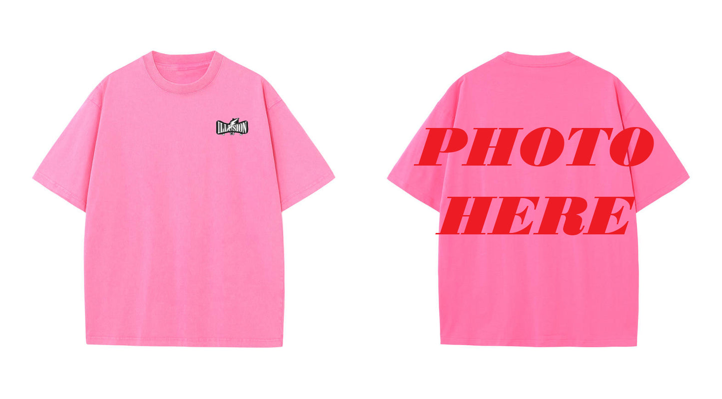 Custom Back With ILLUSION CO Classic Front Logo T-shirt