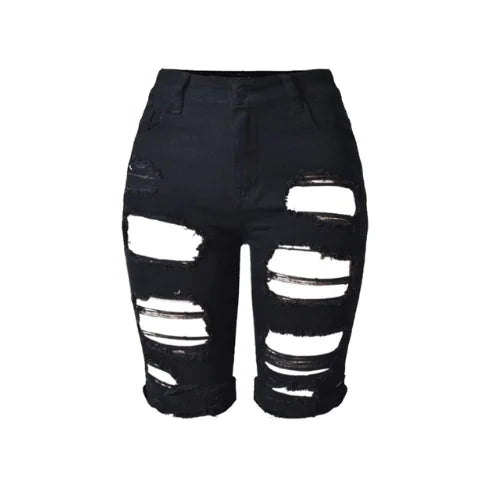 Women's Bermuda Ripped Shorts