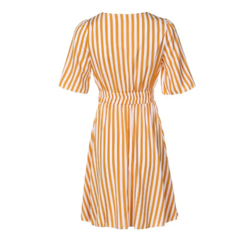 Women's Striped Patchwork Dress