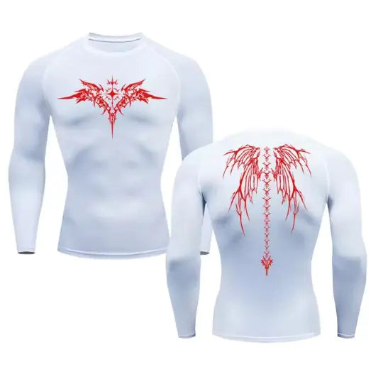 Anime Print Gym Running Compression Quick Dry Tshirt