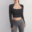 Women's Yoga Fitness Activewear Faux Two Piece Tops