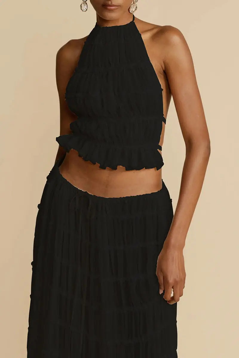 Women's Halter Dress Set