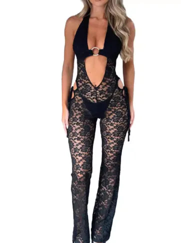 Women's Halter One Piece Jumpsuit