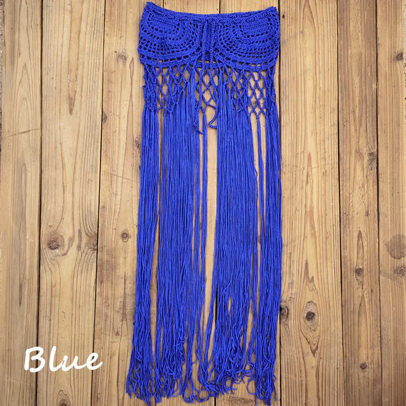 Women's Hand Crocheted Beach Dress And Bikini Cover Skirt