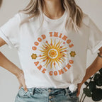 Women's 90s Graphic Smile Letter T Shirt