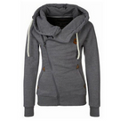 Women's Hooded Cardigan With Side Zipper