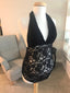 Women's Lace Backless Maternity Lingerie With Neck Strap Women's Lingerie Unbranded Black L