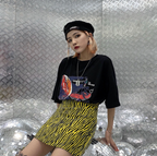 Women's Zebra Print Mini Skirt Women's Skirt Unbranded