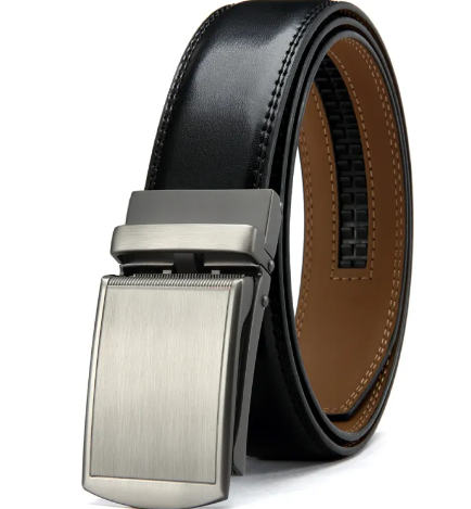 Men's No Holes Cowhide Leather Belt