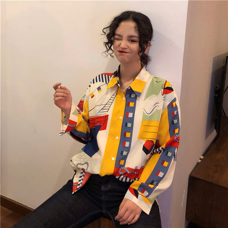Women's Vintage French Style Long Sleeve Shirt