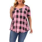 Women's Plus Size Casual Loose Tops Women's Tops & T-shirt Unbranded Pink XXL