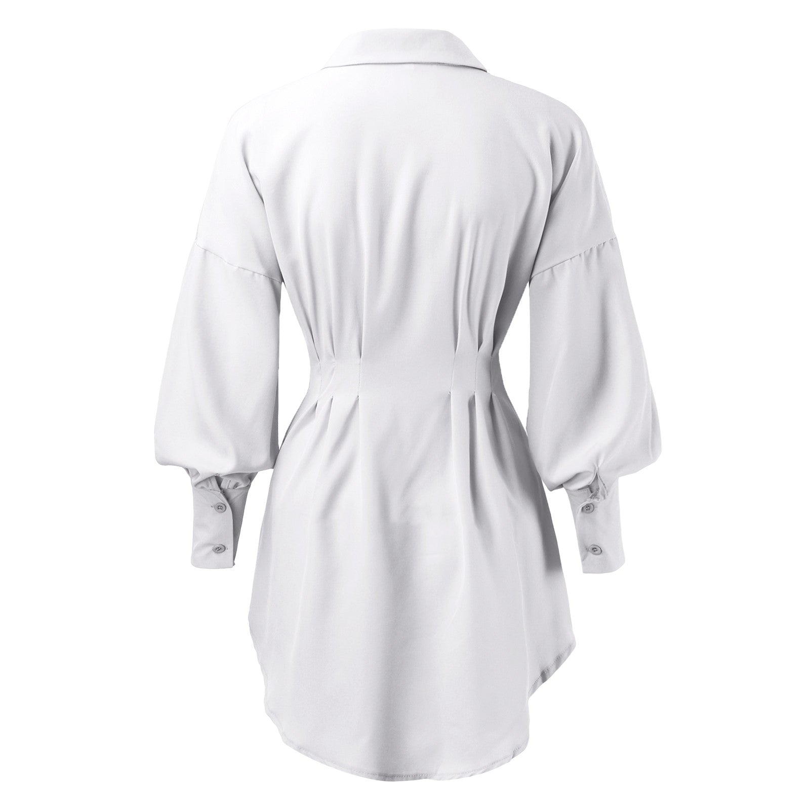 Women's Asymmetrical Lantern Sleeve Shirt Dress Secondary image