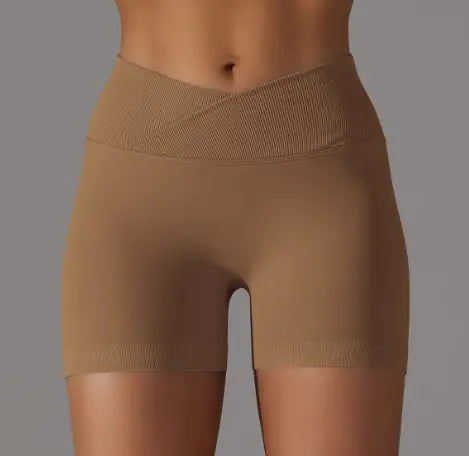 Women's High Waist Workout Seamless Fitness Yoga Shorts