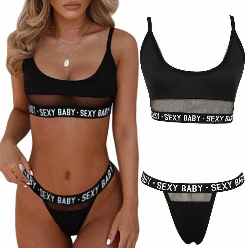 Women's Lace Letter Lingerie Set Women's Lingerie Unbranded