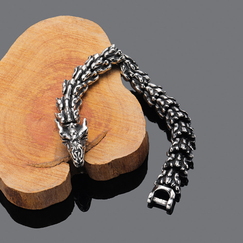 Men's Vintage Dragon Head Bracelet Secondary image