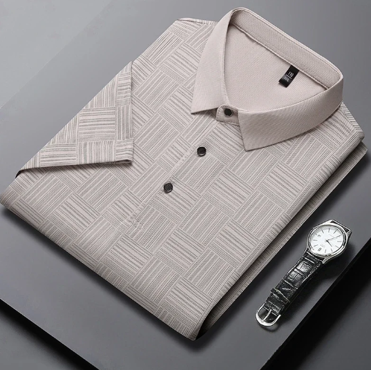 Men's Textured Polo Shirt
