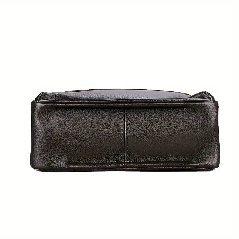 Men's Casual Vertical Leather Crossbody Shoulder Bag