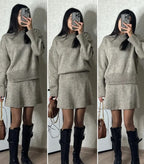 Women's Knitwear Skirt Outfit