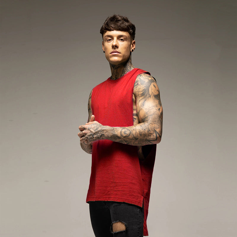 Men's Hip Hop Loose Split Tank Top