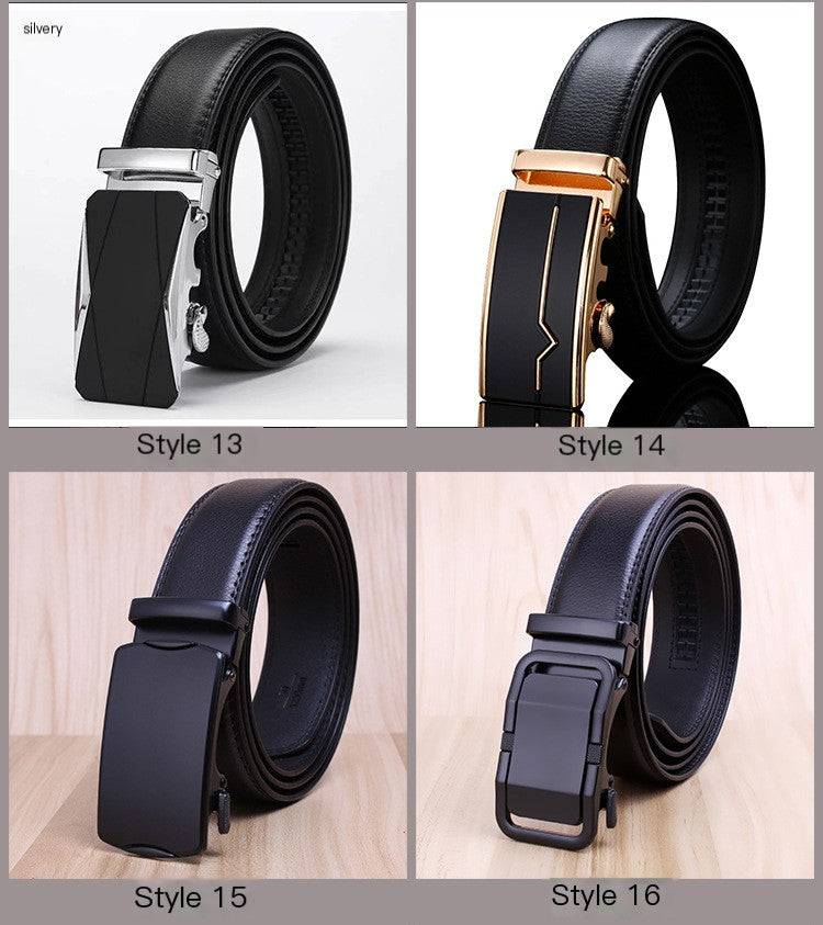 Men's Premium Leather Belt with Automatic Buckle