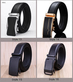 Men's Premium Leather Belt with Automatic Buckle