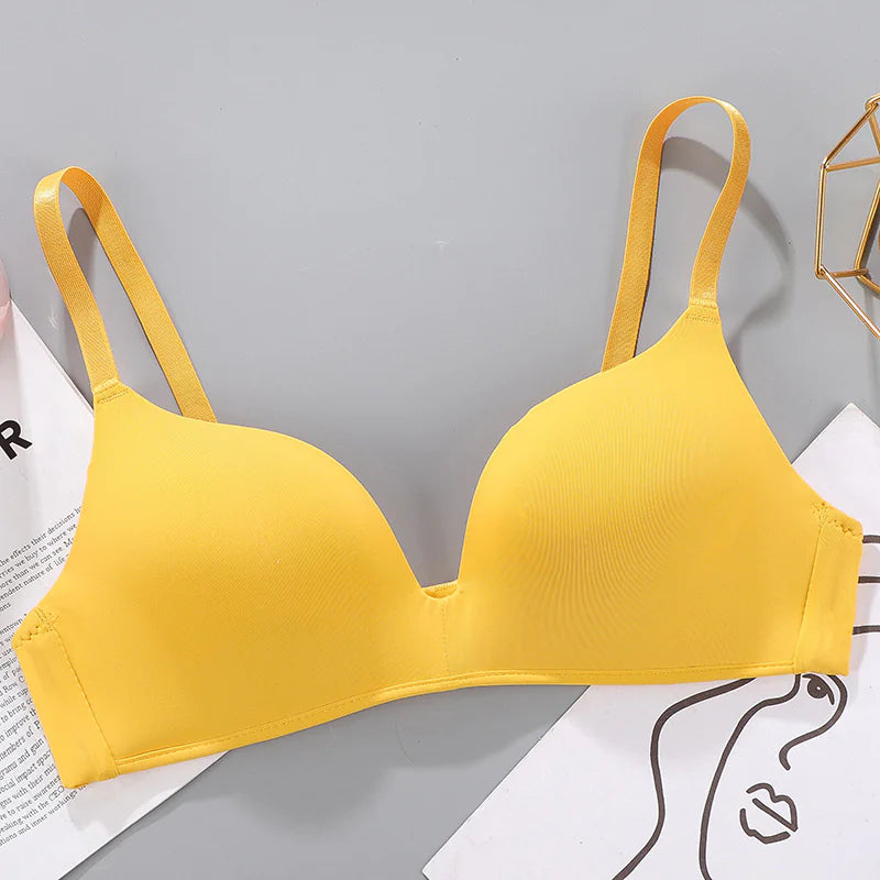 Breathable No Rims Gather Bra for Women