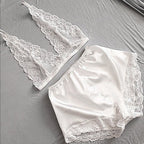 Women's Lingerie Set With Sexy Lace Sleepwear Women's Lingerie Unbranded White M