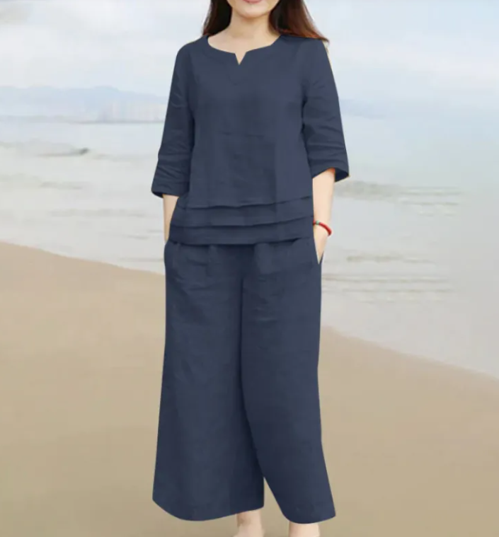 Women's Loose Shirt Trousers Suit