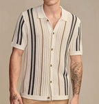 Men's Casual Hollow Knit Polo Shirt