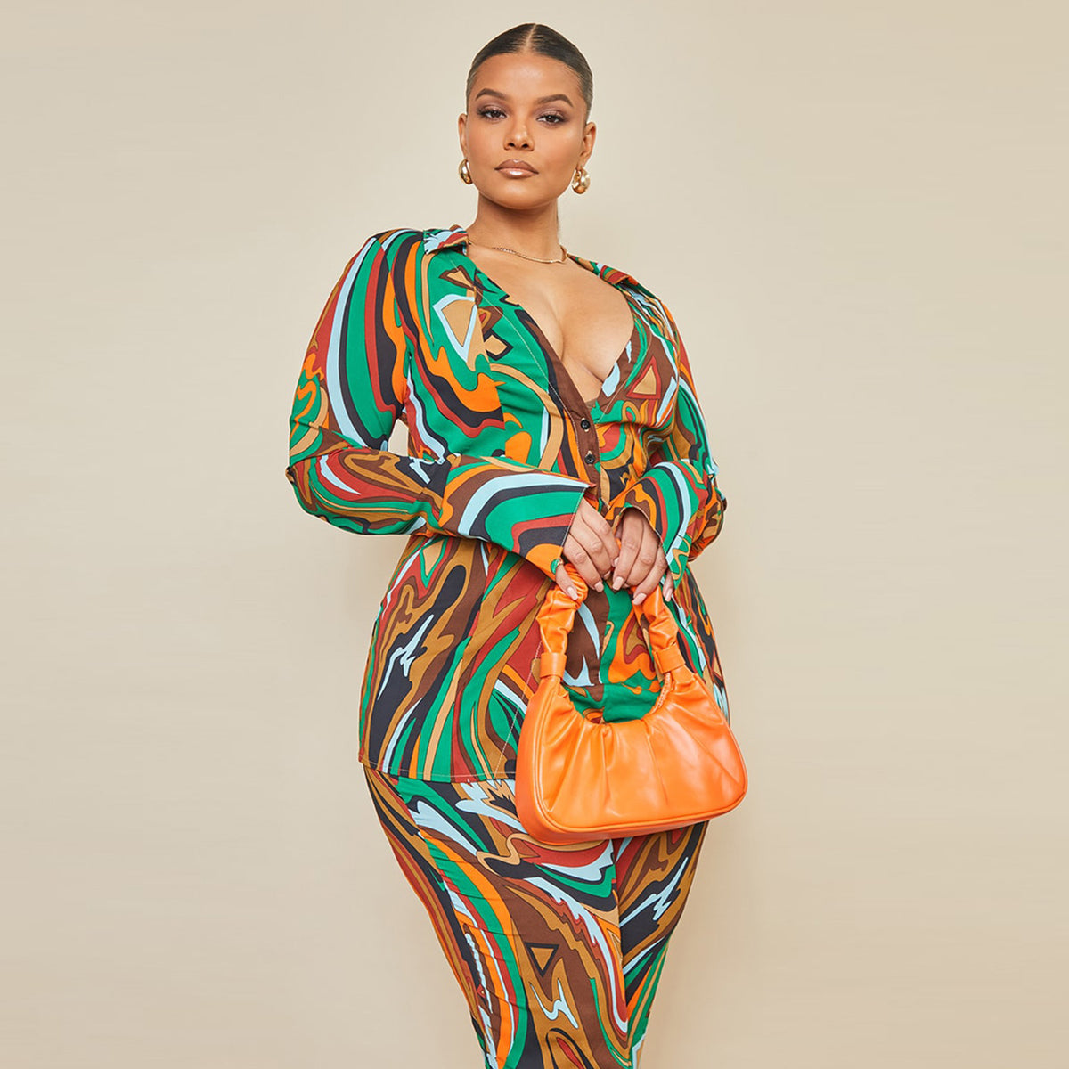 Women's Plus Size 2 Piece Set Tops & Flare Pants Women's Dresses Unbranded Main image