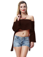 Women's Off Shoulder Summer Crop Top