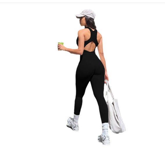 Women's Sleeveless Hollow Out Bodycon Jumpsuit