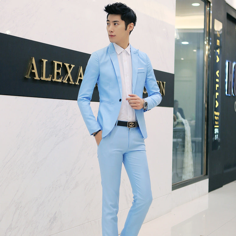 Men's Business Suit Set for Weddings and Formal Events