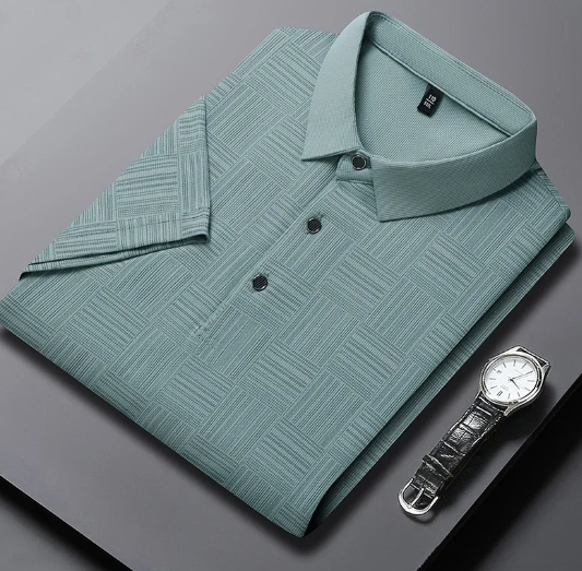 Men's Textured Polo Shirt