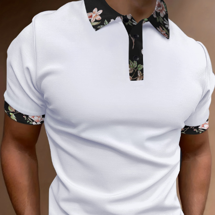 Men's Comfortable Printed Polo Shirt for Casual Wear