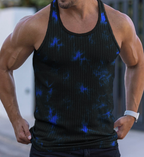 Men's Summer Knitted Vertical Stripe Fitness Tank Top