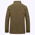Men's Casual Mid-Length Cotton Jacket for Spring/Fall