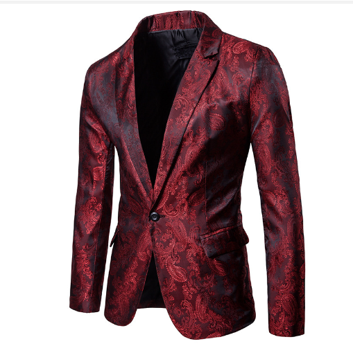 Men's Suit with Stylish One-Button Design and Fit ILLUSION CO