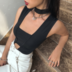 Women's Y2K O Neck T Shirt Jumpsuit for Women Summer Fashion