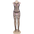 Women's Lingerie Jacquard Bodystocking Fishnet Tights