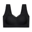Womens One Piece Fixed Latex Cups Non Marking Sports Bra