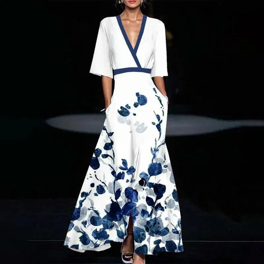 Women's Printed Pleated Dress