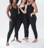 Women's U Neck Loose Jumpsuit