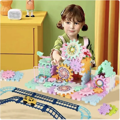 Children's Electric Spinning Building Blocks Toy